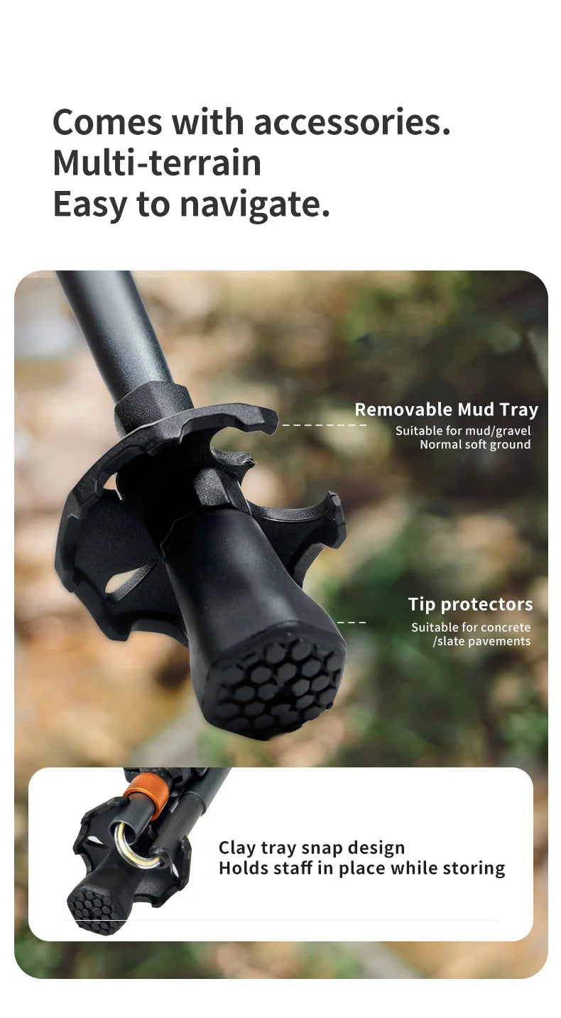 Gearly Hiking Poles - Carbon Fiber (Collapsible)