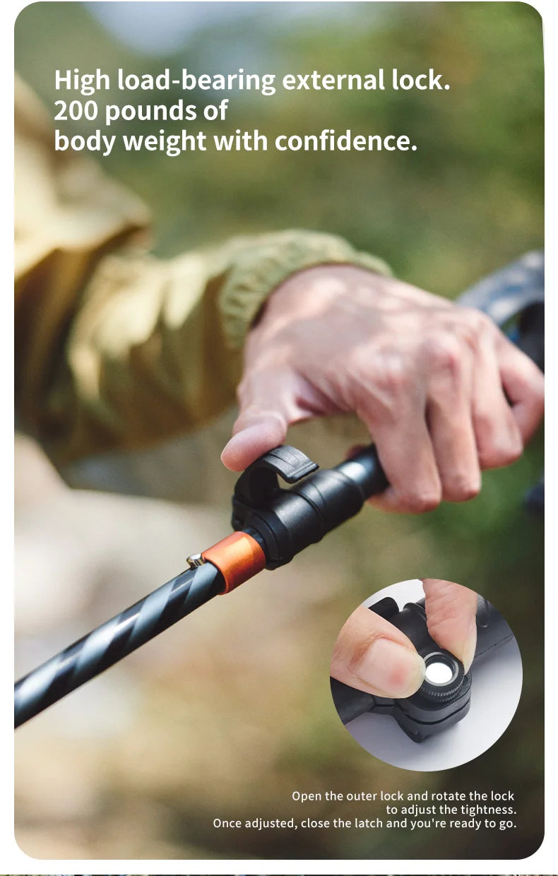 Gearly Hiking Poles - Carbon Fiber (Collapsible)