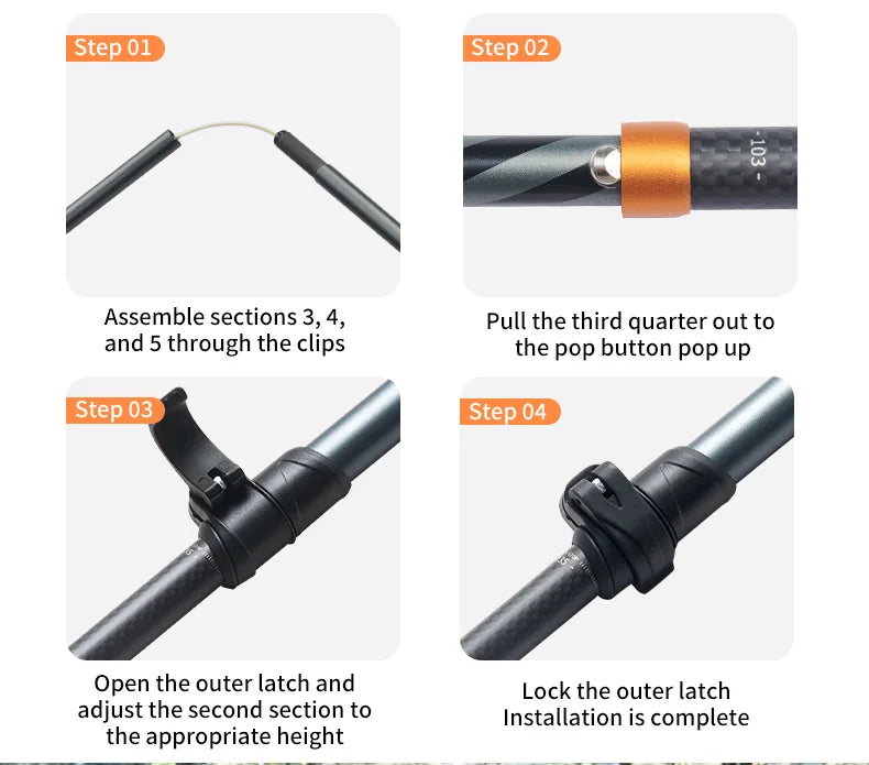 Gearly Hiking Poles - Carbon Fiber (Collapsible)