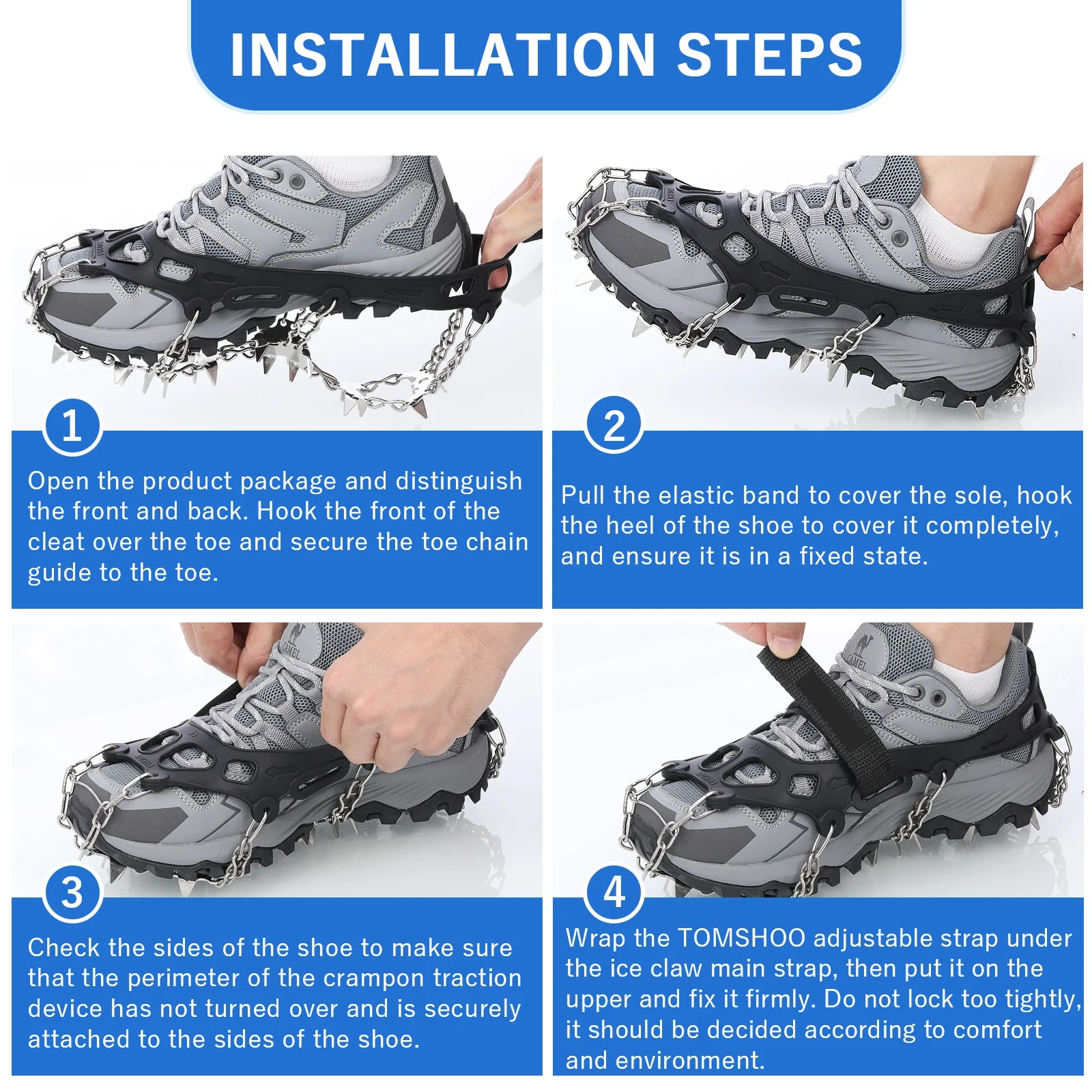 Gearly Ice & Snow Crampons (32 Teeth)