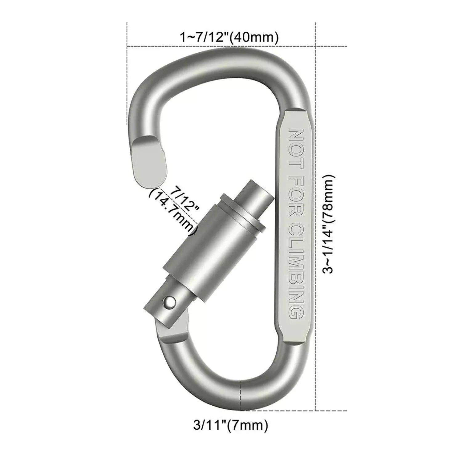 Gearly Carabiner Clips (General Use - Not for Climbing)