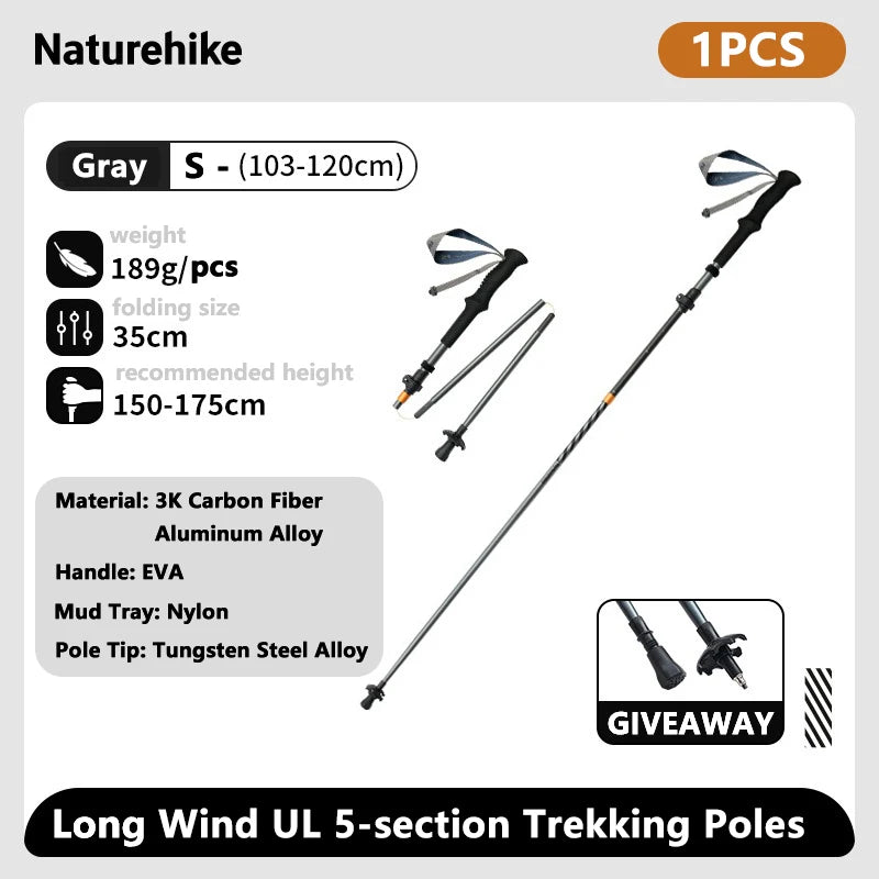 Gearly Hiking Poles - Carbon Fiber (Collapsible)