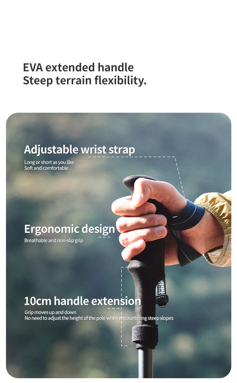 Gearly Hiking Poles - Carbon Fiber (Collapsible)