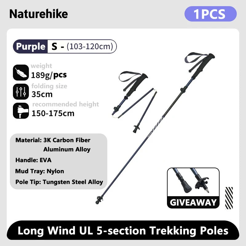 Gearly Hiking Poles - Carbon Fiber (Collapsible)