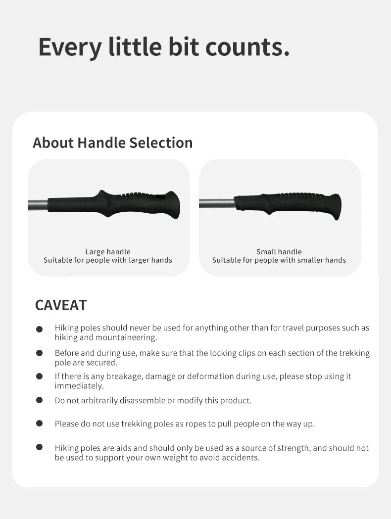 Gearly Hiking Poles - Carbon Fiber (Collapsible)
