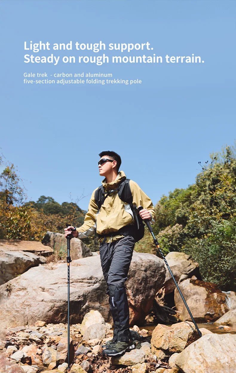 Gearly Hiking Poles - Carbon Fiber (Collapsible)