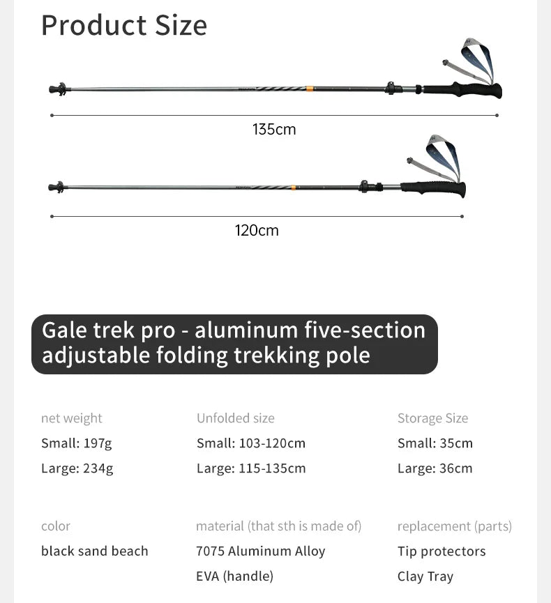 Gearly Hiking Poles - Carbon Fiber (Collapsible)